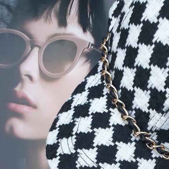 Black White Plaids Women Baseball Hat Cap Camellia Flower Fashion Accessory Gift - Picture 5 of 7